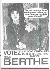 Affiche Cantonales 1970 Amboise