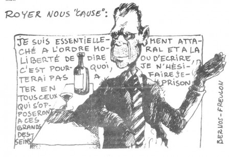 Dessin Bernos-Freulon, Actual-Hebdo 1973